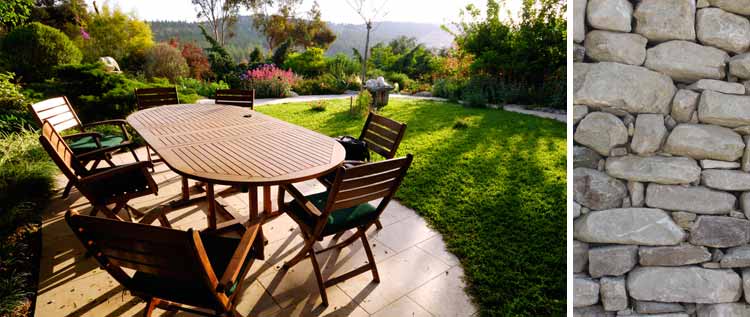 Beautiful example of hard landscaping, a patio with outdoor dining set